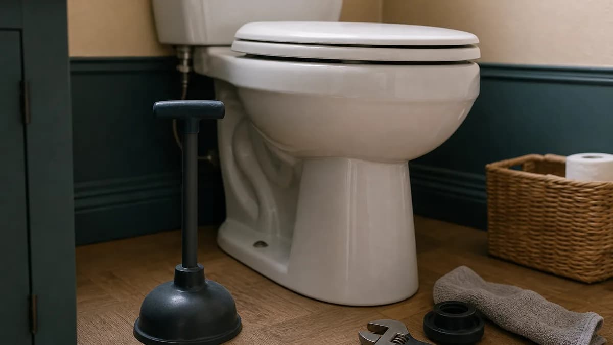Cover image for Plunging a Blocked Toilet the Right Way
