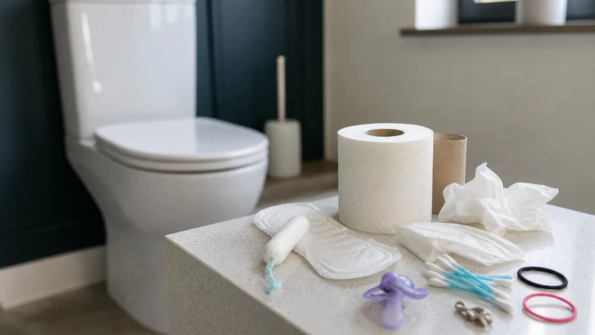 Cover image for Everyday Items That Commonly Block Toilets